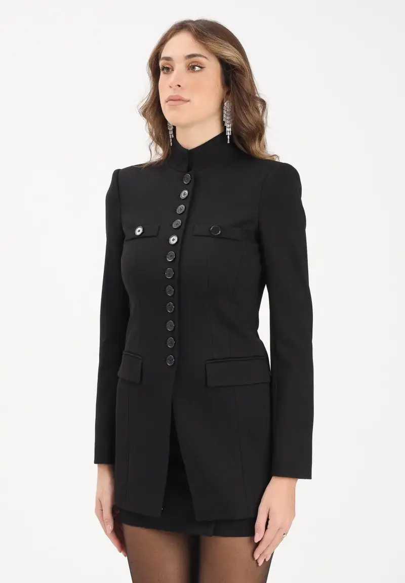 Giacca officer Radical Rose nera da donna