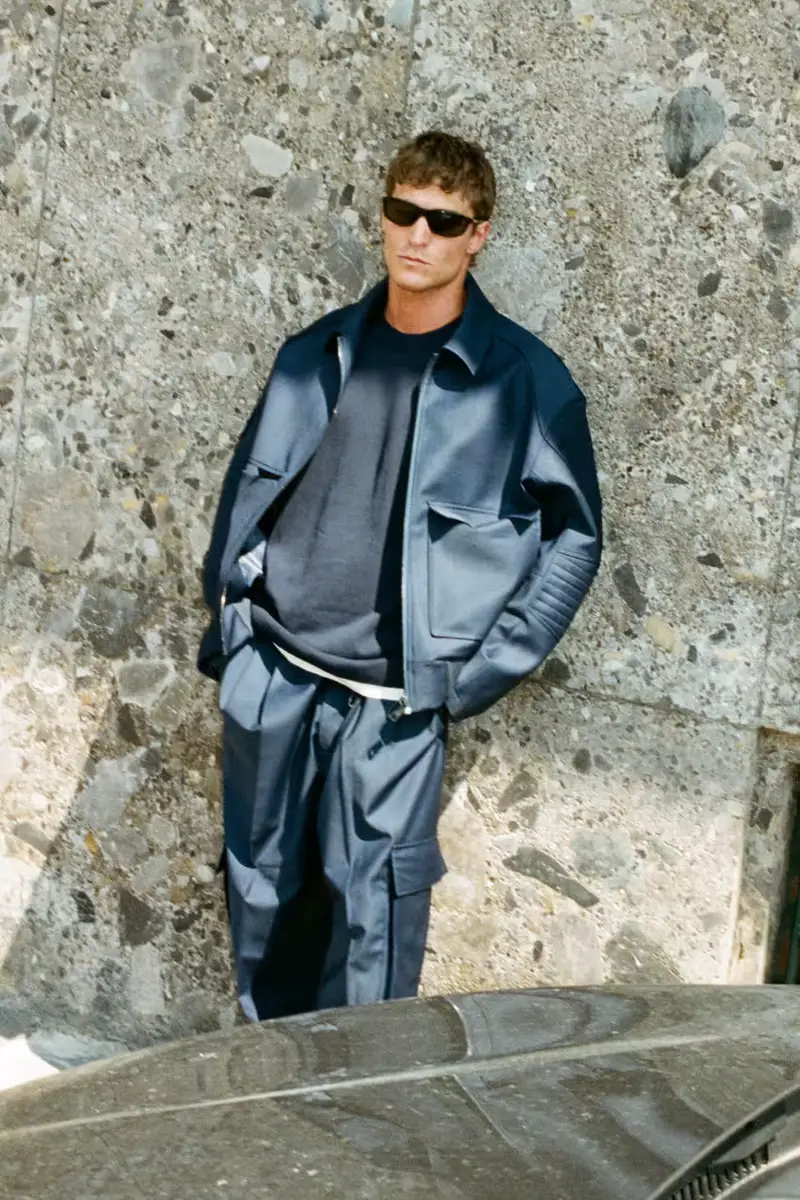 Giacca Racing in frescolana Blu