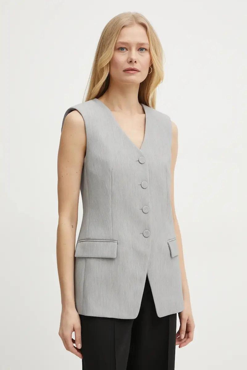 gilet colore grigio 8S0538 A533