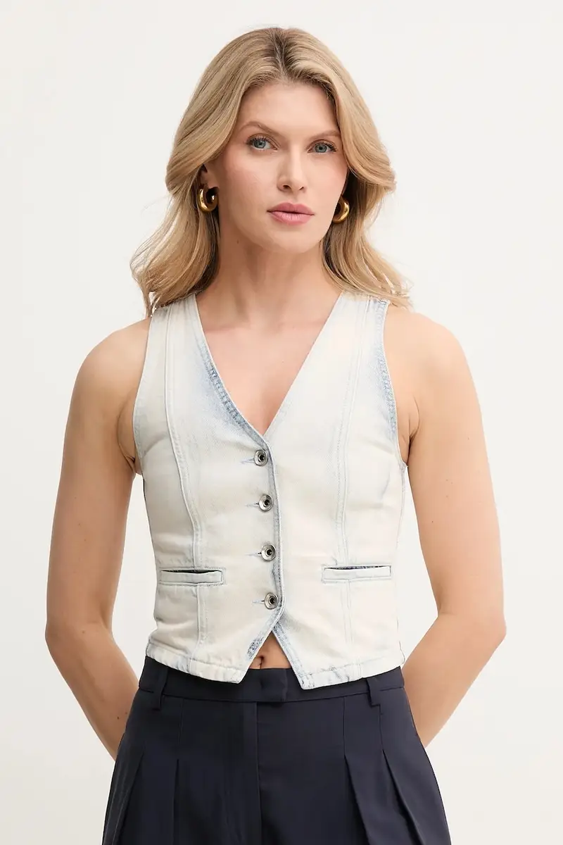 gilet di jeans colore blu 2C1608 D105