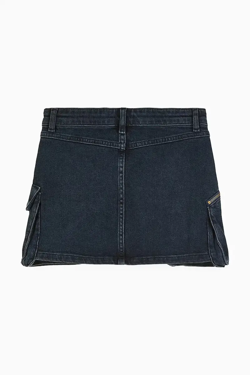 gonna bambina D118 colore blu navy 7G0147 miniatura 2