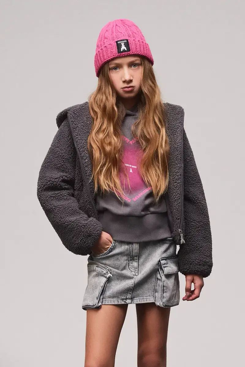 gonna bambina D118 colore grigio 7G0147