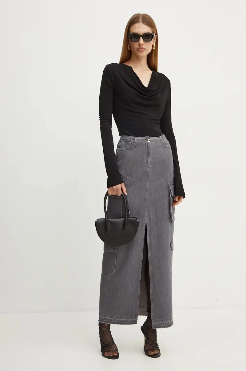 gonna di jeans colore grigio 8G0415 D080