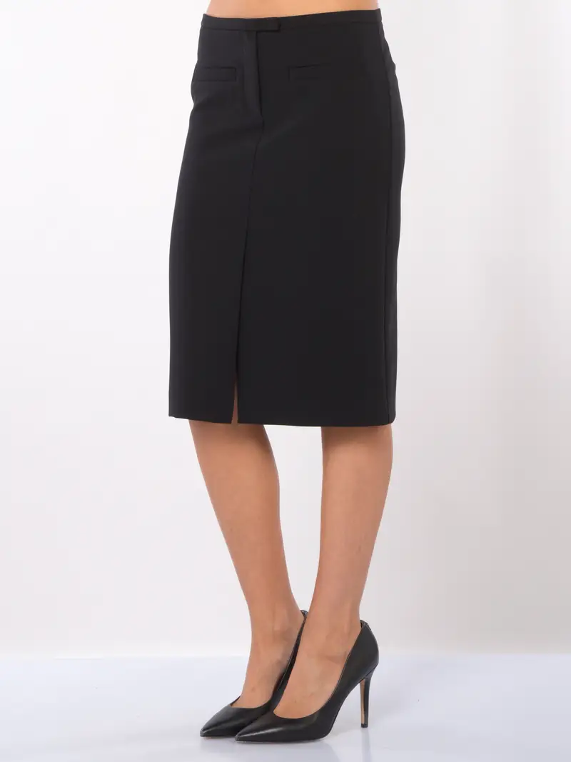 gonna lunga da donna Patrizia Pepe con spacco e tasche NERO