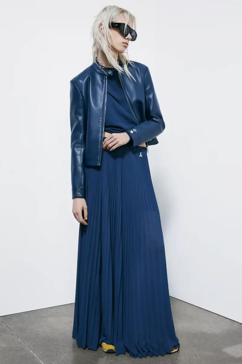 Gonna lunga plissè Blu