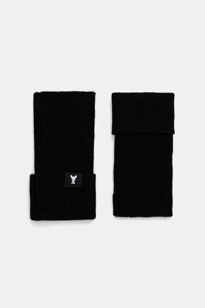 guanti e muffole in lana colore nero 2F0108 K9O3A miniatura 3