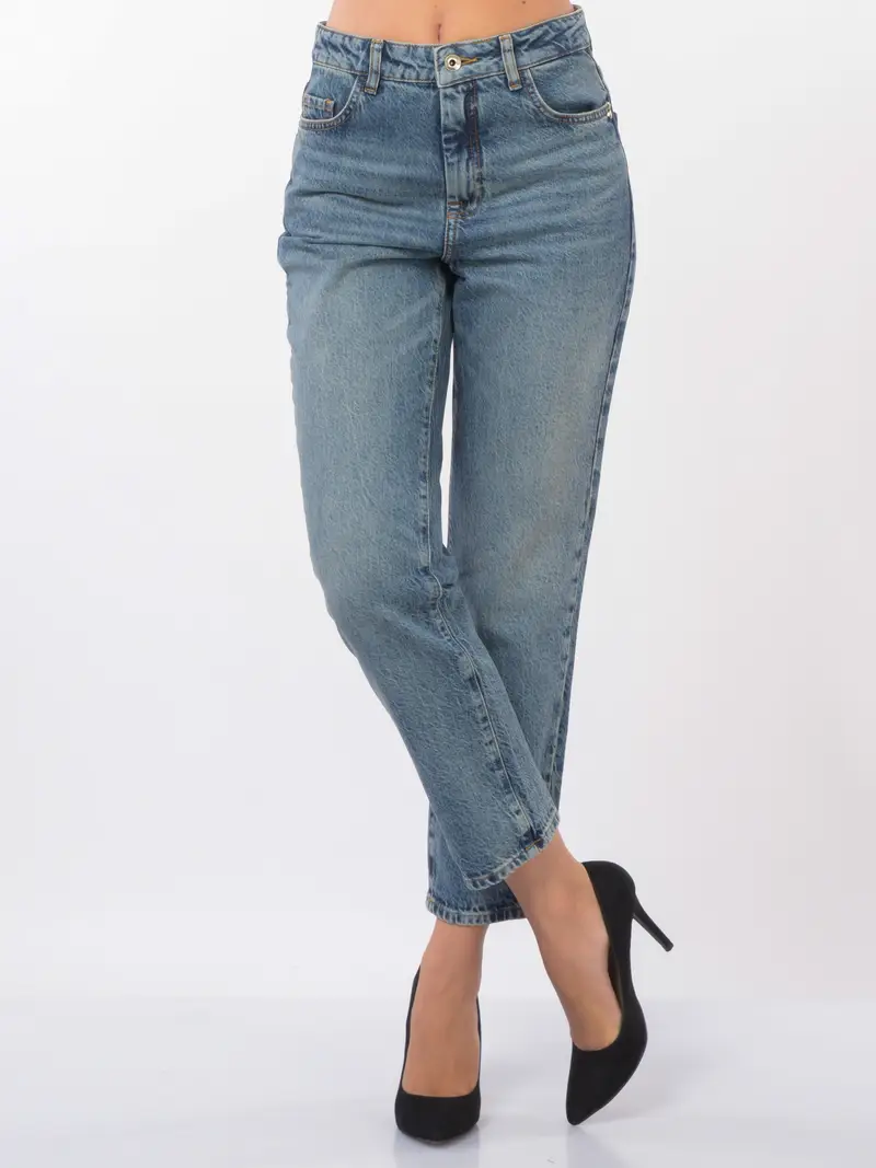 jeans da donna Patrizia Pepe a sigaretta cropped Blu