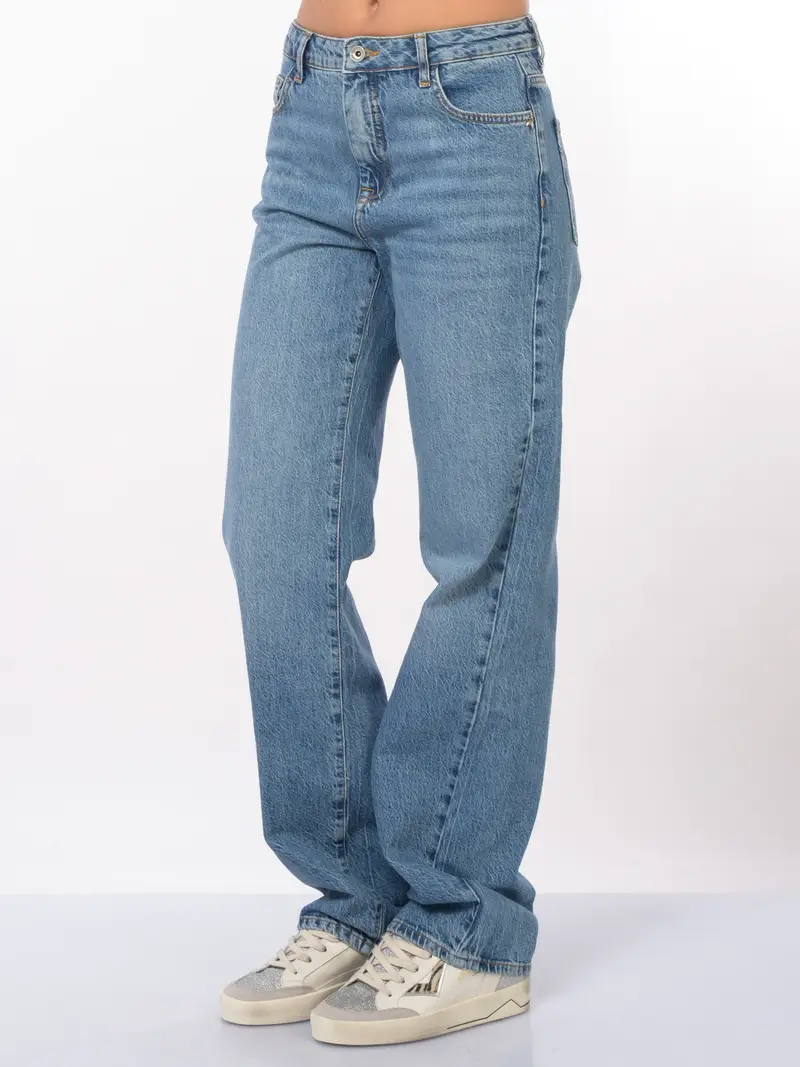 jeans da donna Patrizia Pepe ampio cinque tasche Blu