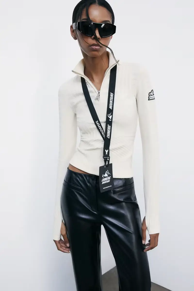 Maglia Chimeric Mountains a collo alto Bianco