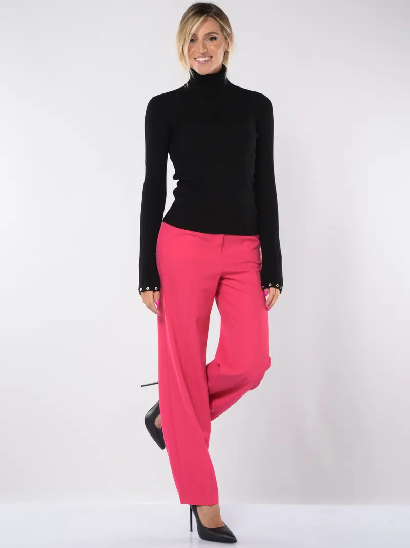 maglia da donna Patrizia Pepe dolcevita con lavorazioni NERO miniatura 2