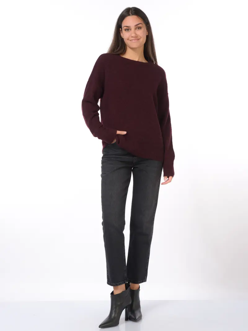 maglia da donna Patrizia Pepe Essential in misto lana Rosso