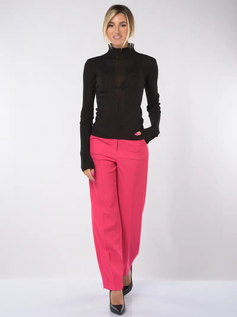 maglia da donna Patrizia Pepe lupetto in lurex NERO miniatura 2