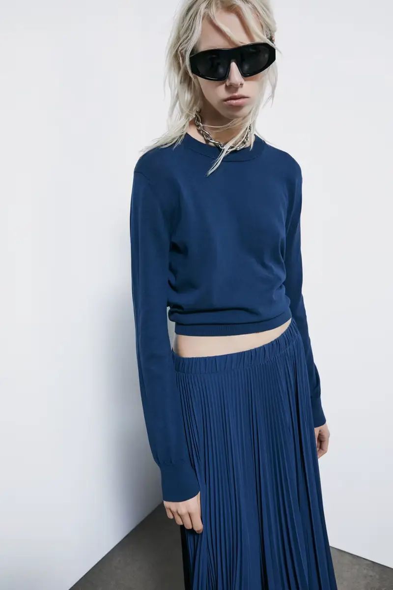 Maglia in cotone leggero Blu