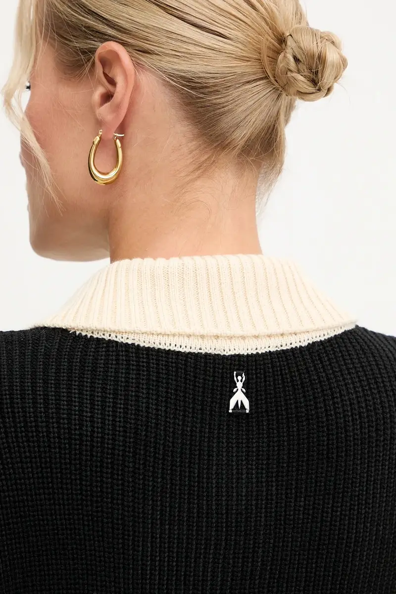 maglione con lana colore nero 2K0353 K298 miniatura 4