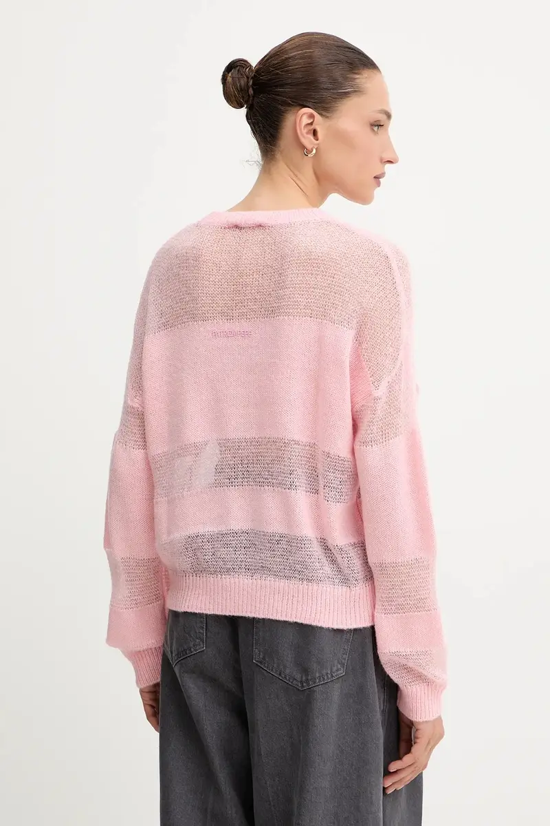 maglione con lana colore rosa 2K0335 K296 miniatura 3
