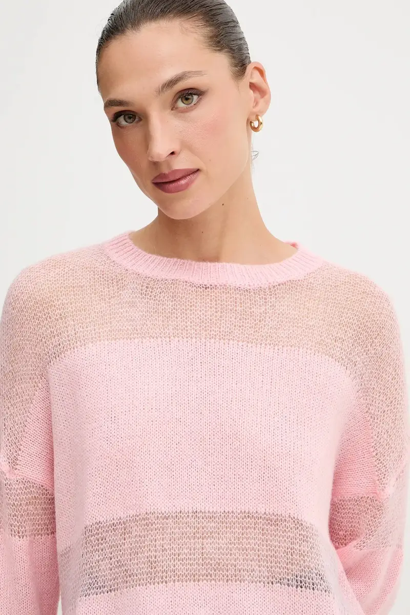 maglione con lana colore rosa 2K0335 K296 miniatura 4