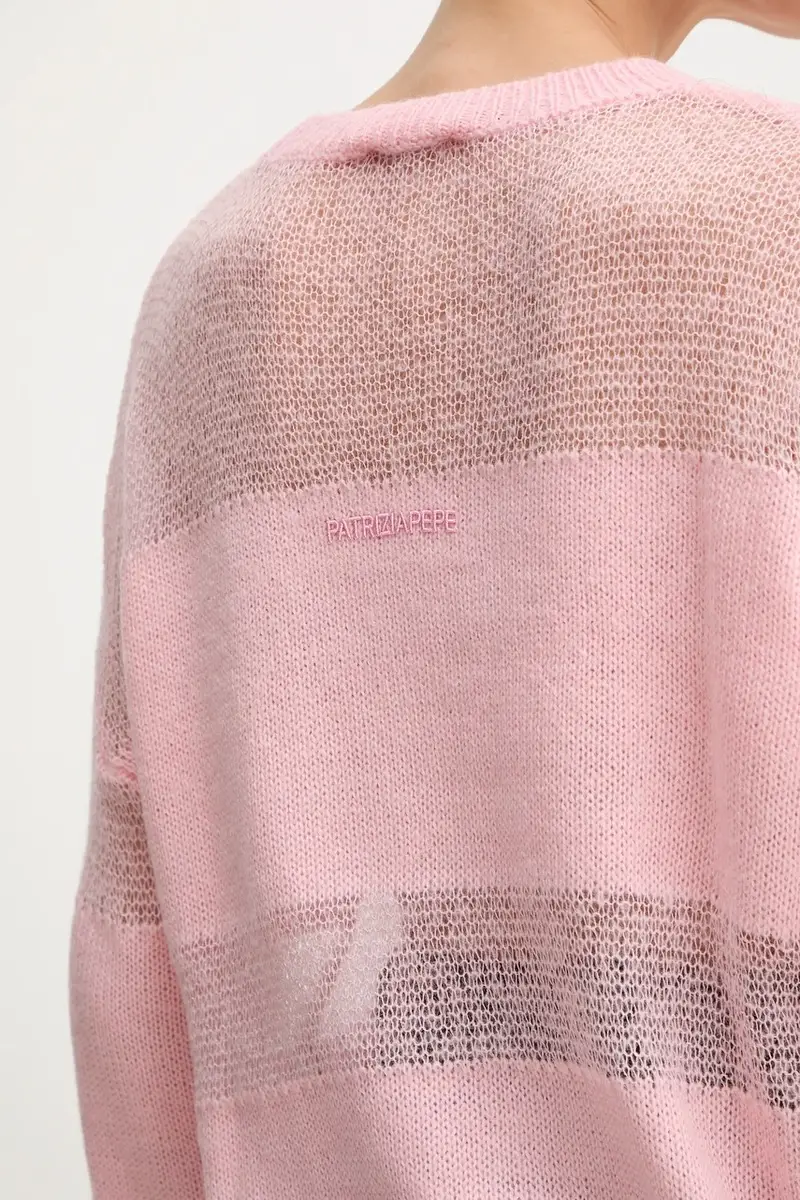 maglione con lana colore rosa 2K0335 K296 miniatura 5