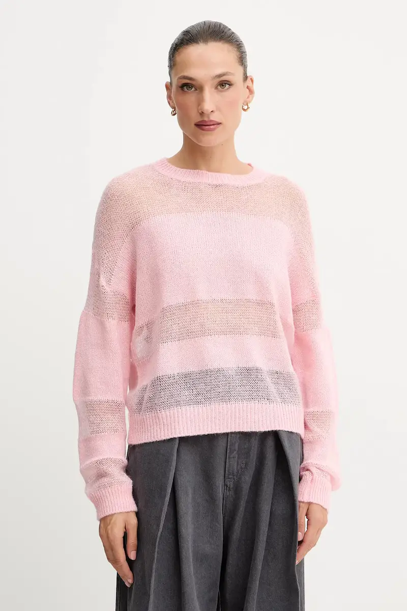 maglione con lana colore rosa 2K0335 K296