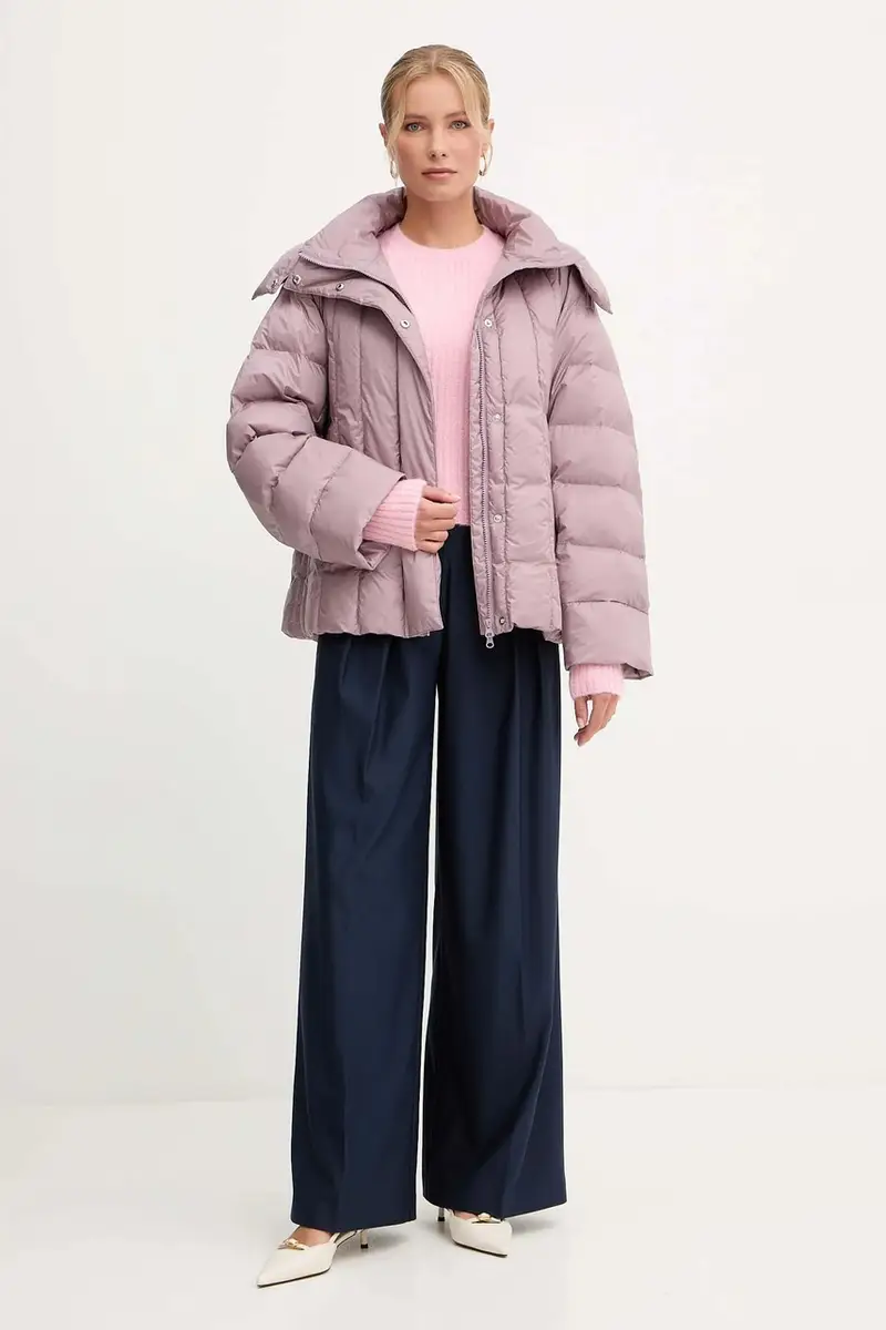 maglione con lana di alpaca colore rosa 2K0328 K294 miniatura 2