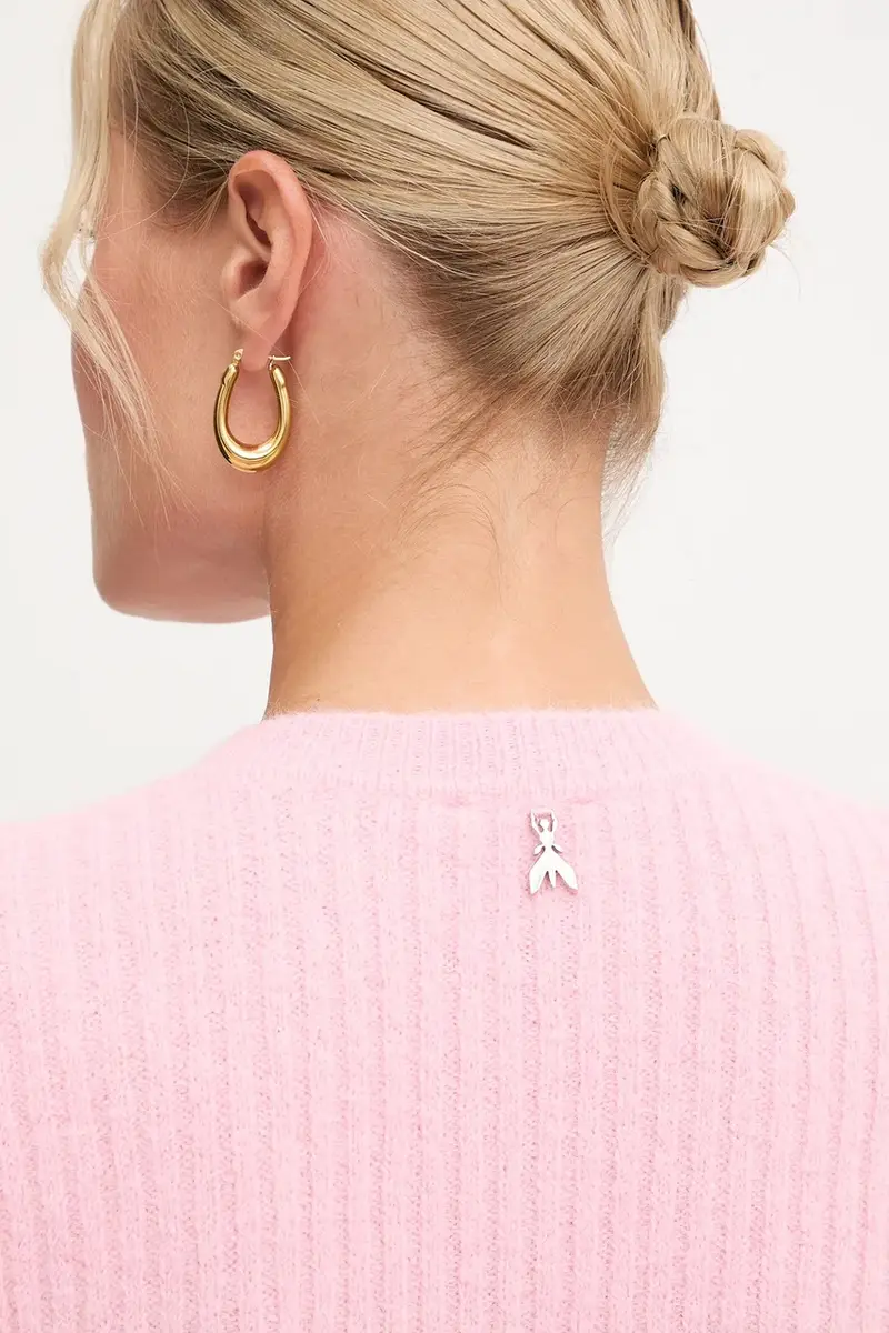 maglione con lana di alpaca colore rosa 2K0328 K294 miniatura 5