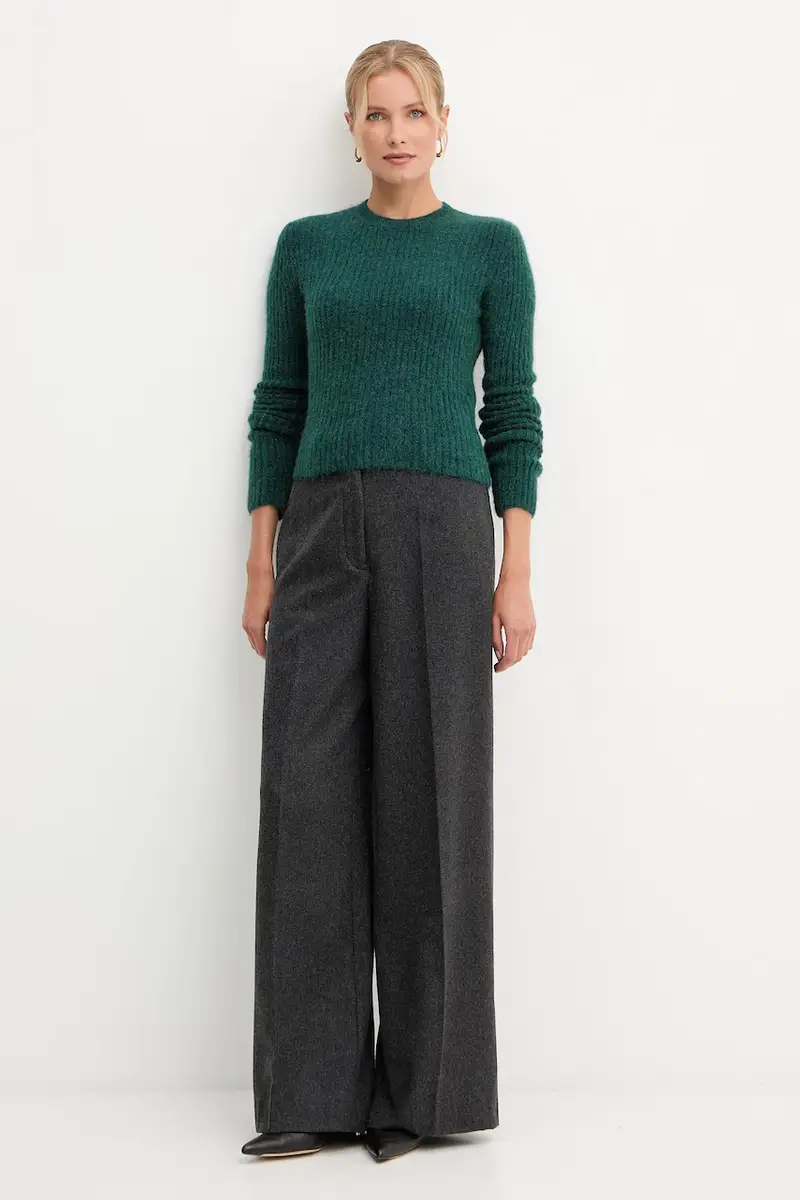 maglione con lana di alpaca colore verde 2K0328 K294 miniatura 2