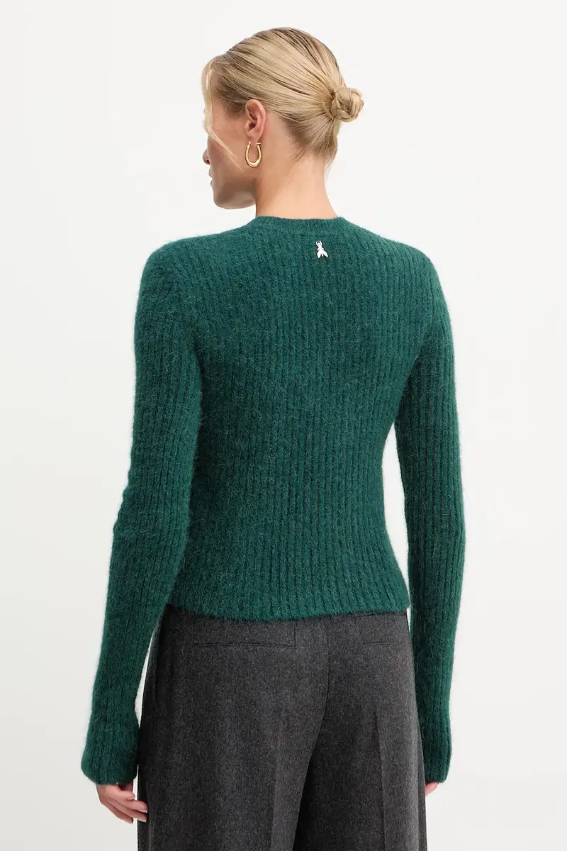 maglione con lana di alpaca colore verde 2K0328 K294 miniatura 3