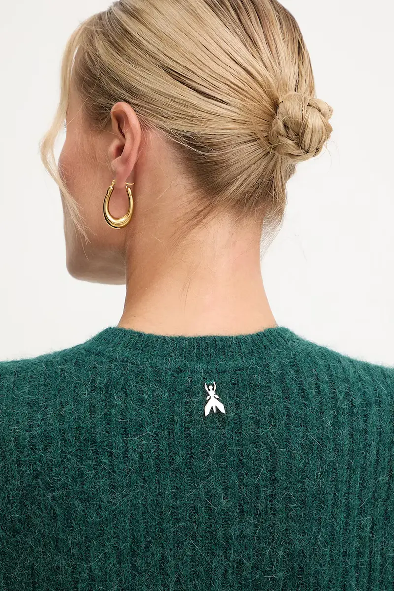 maglione con lana di alpaca colore verde 2K0328 K294 miniatura 5