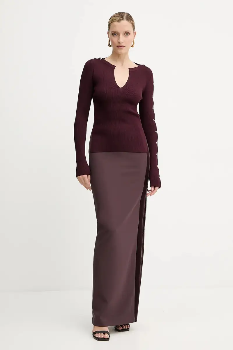 maglione donna colore granata 8K0328 K280 miniatura 2