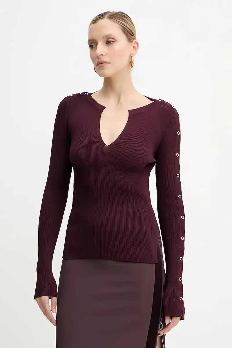 maglione donna colore granata 8K0328 K280