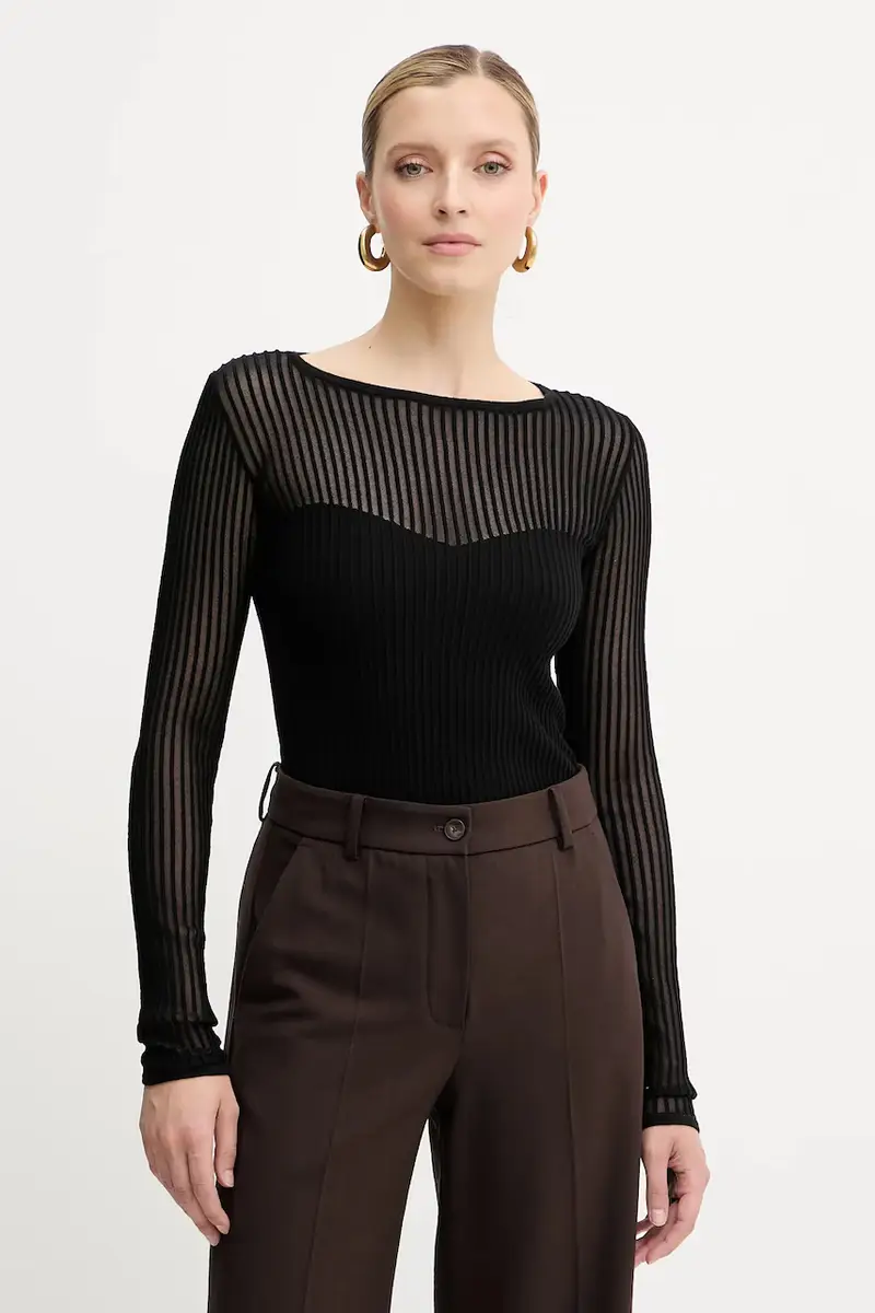 maglione donna colore nero 8K0305 K143