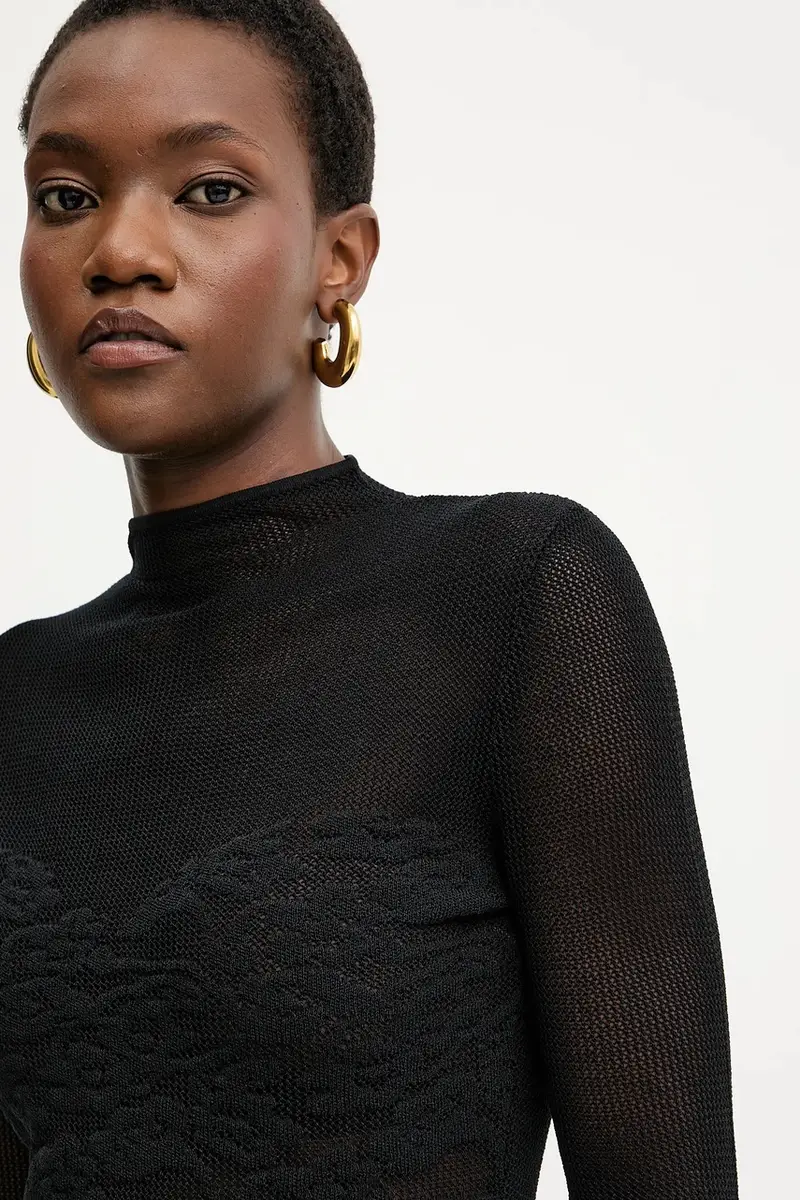 maglione donna colore nero 8K0344 K284 miniatura 4