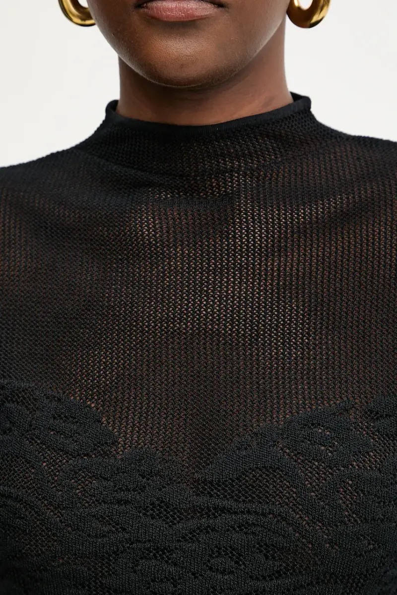 maglione donna colore nero 8K0344 K284 miniatura 5