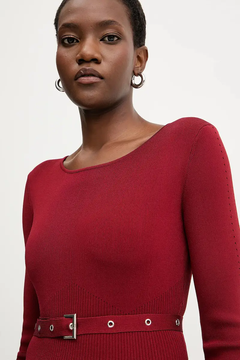 maglione donna colore rosso 8K0309 K274 miniatura 4