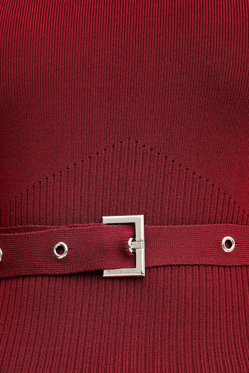 maglione donna colore rosso 8K0309 K274 miniatura 5