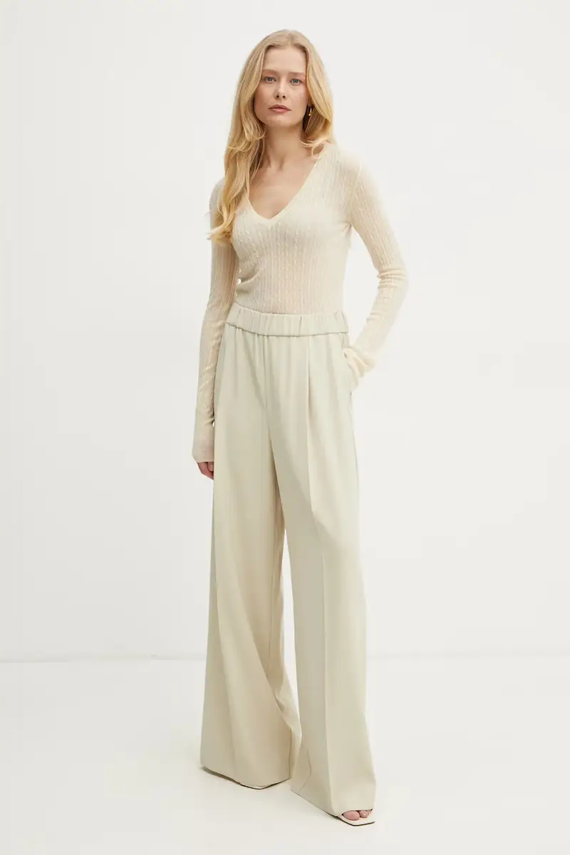 maglione in lana donna colore giallo 8K0263 K034 miniatura 2