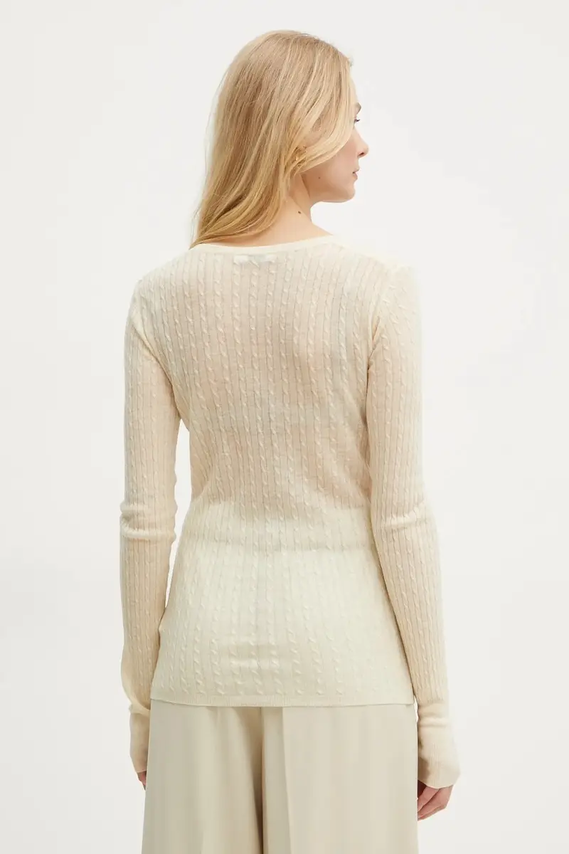 maglione in lana donna colore giallo 8K0263 K034 miniatura 3