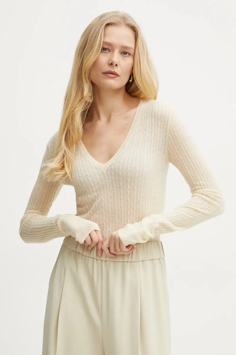 maglione in lana donna colore giallo 8K0263 K034