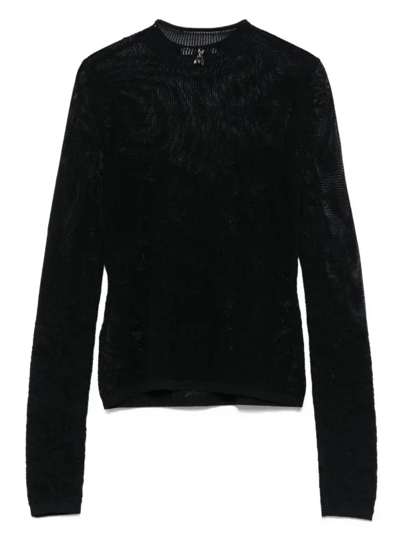 Maglione nero girocollo miniatura 2