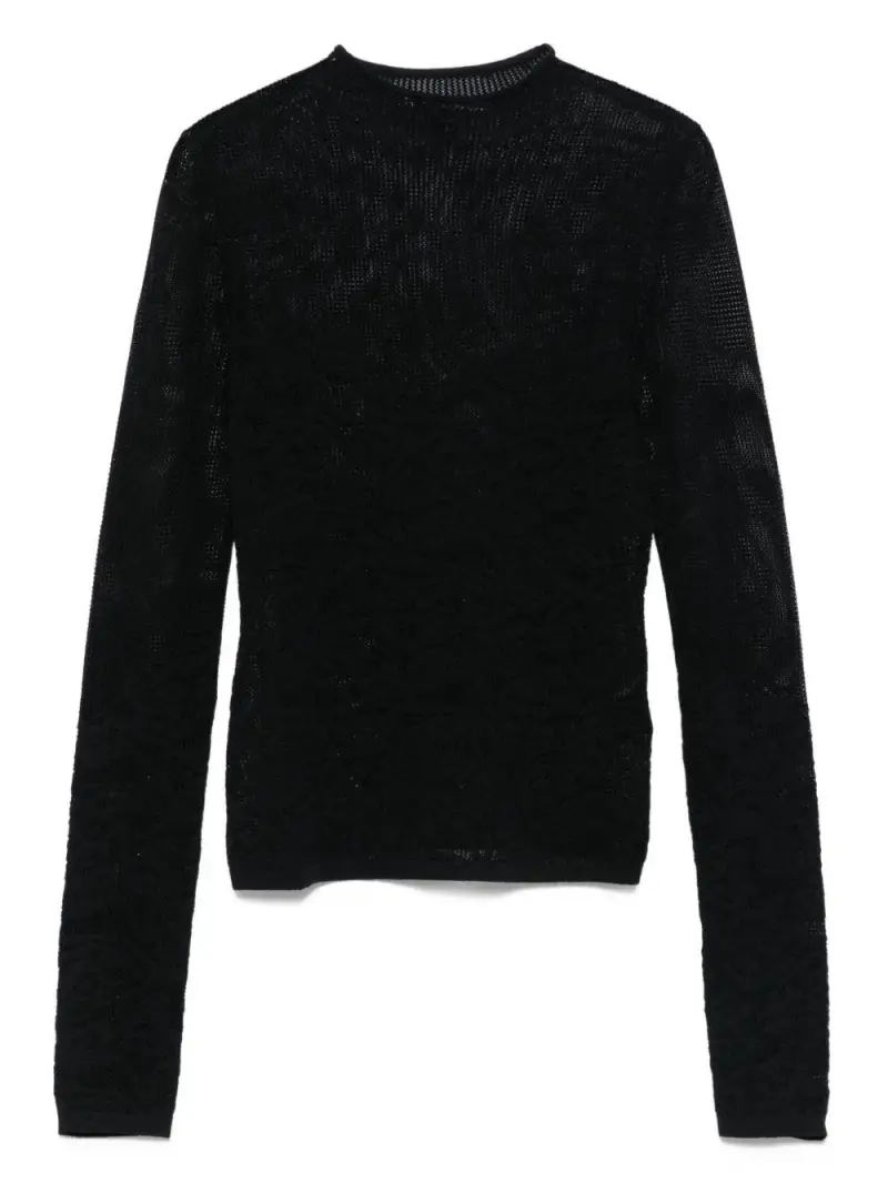 Maglione nero girocollo