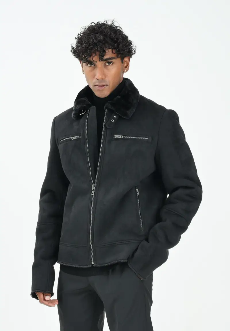 Montone nero da uomo miniatura 2