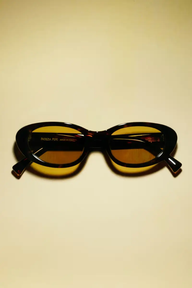 Occhiali da sole ovali Marrone