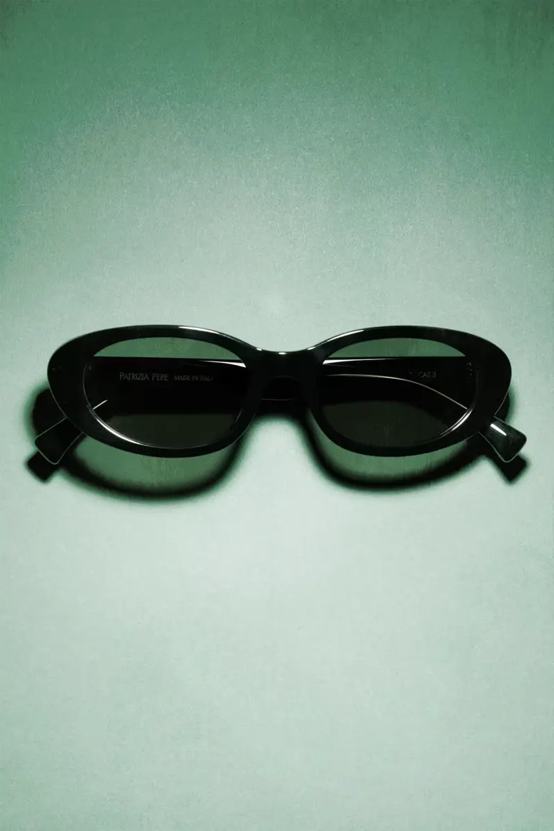 Occhiali da sole ovali Nero