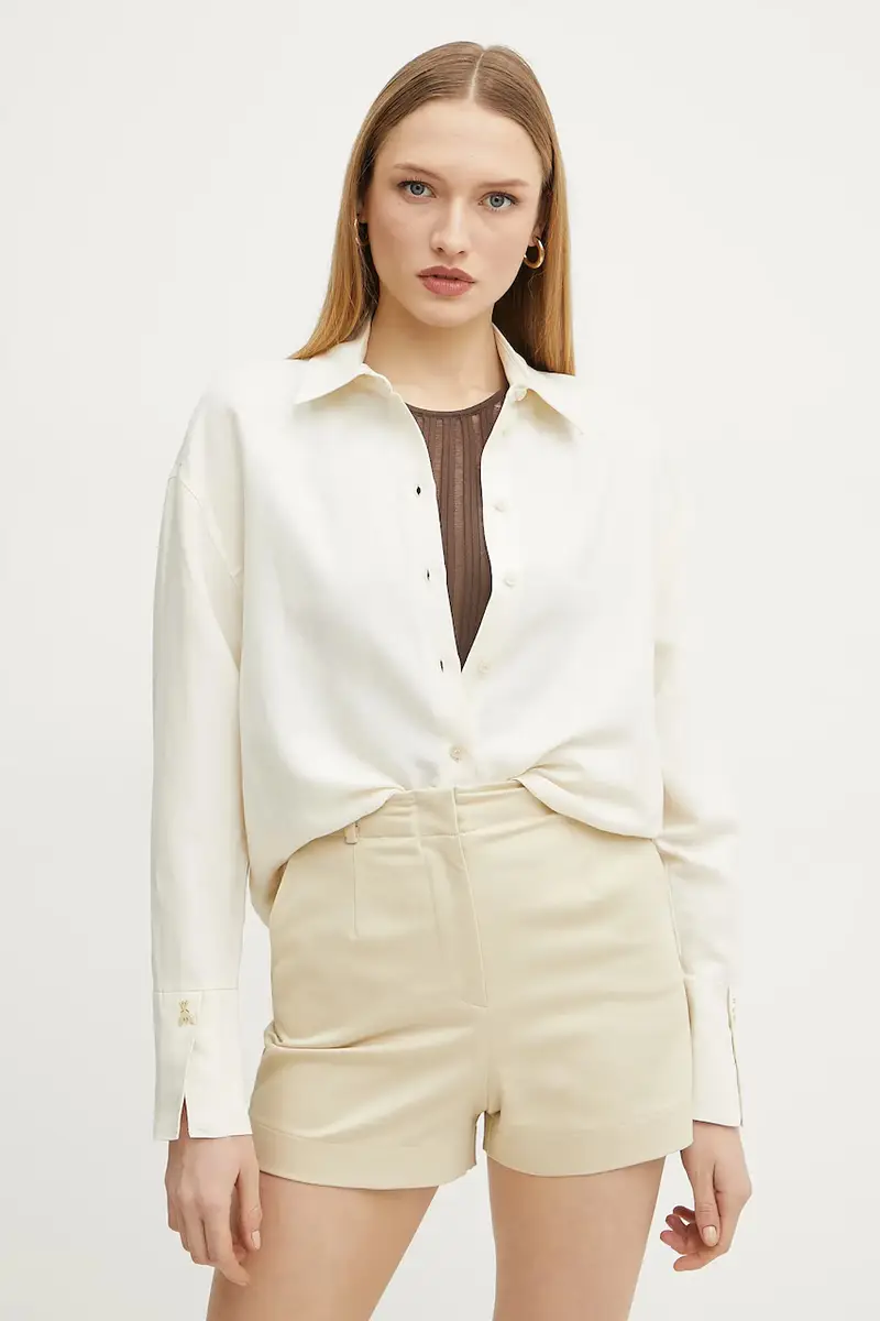 pantaloncini donna colore beige 8P0698 A543 miniatura 4