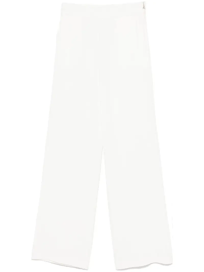 Pantalone bianco dritto in crepe