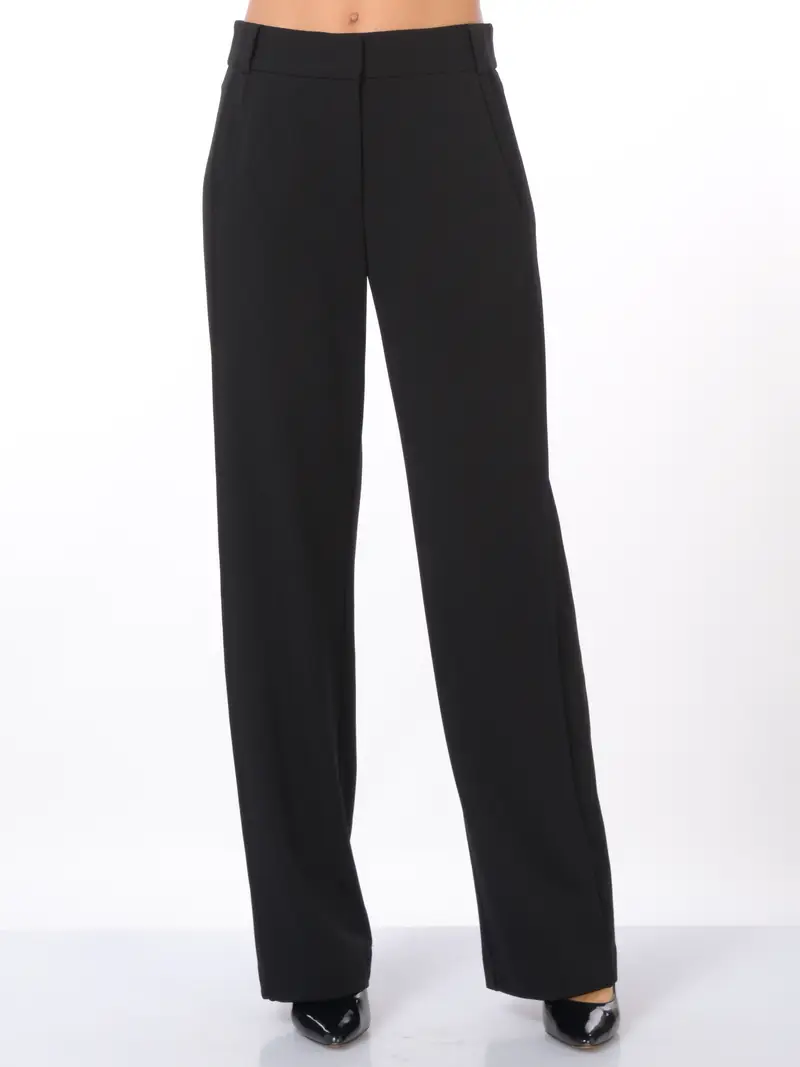 pantalone da donna Patrizia Pepe ampio con nervature NERO miniatura 2