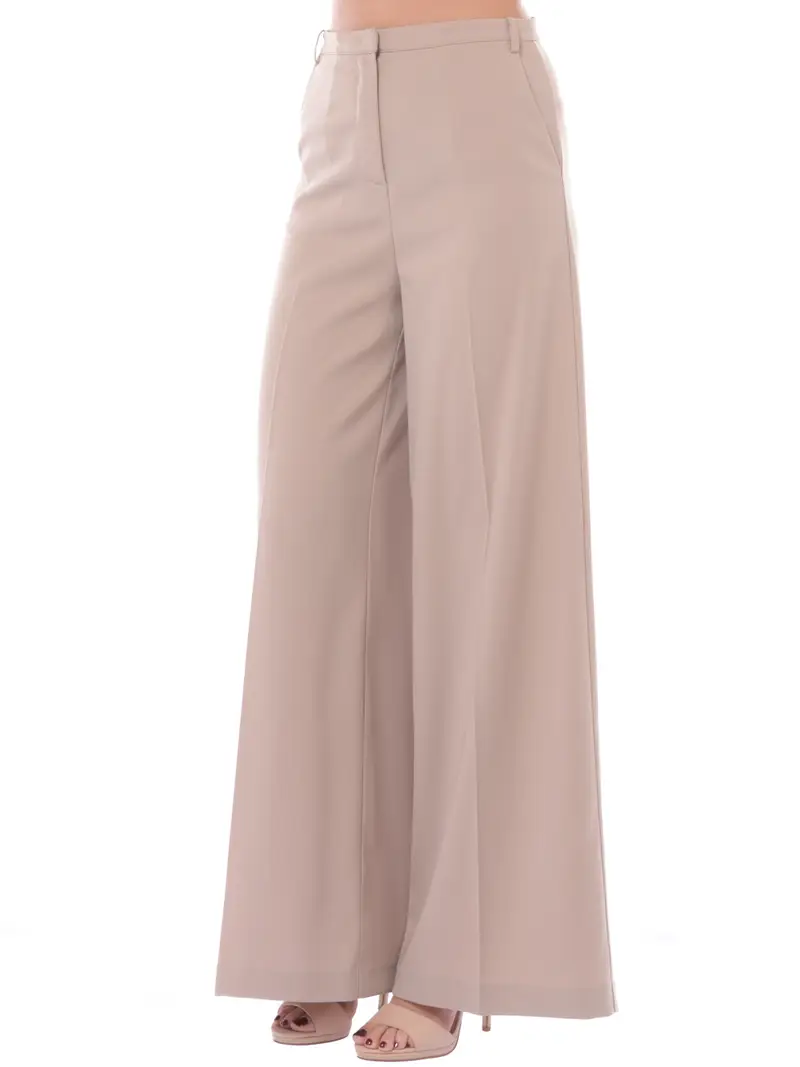 pantalone da donna Patrizia Pepe ampio in tessuto fluido BEIGE