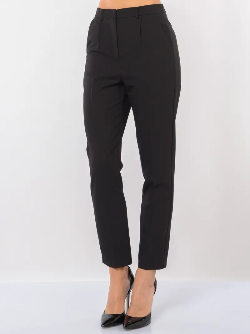 pantalone da donna Patrizia Pepe con pinces e spacco NERO