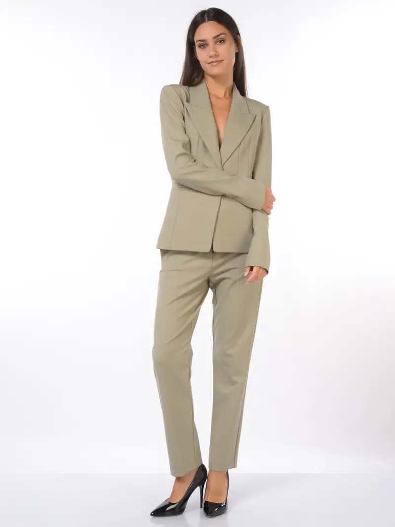 pantalone da donna Patrizia Pepe tinta unita con logo NERO miniatura 2