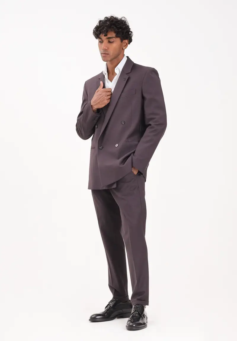 Pantalone elegante color vino da uomo miniatura 2