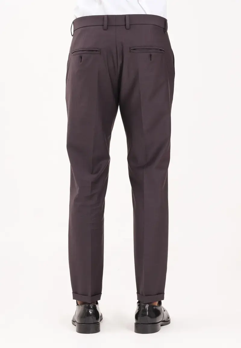Pantalone elegante color vino da uomo miniatura 3